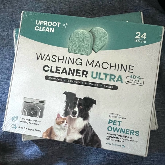 Uproot Clean Washing Machine Cleaner Tablets - 24 Pack (1 year) For Homes w Pets - Picture 1 of 15
